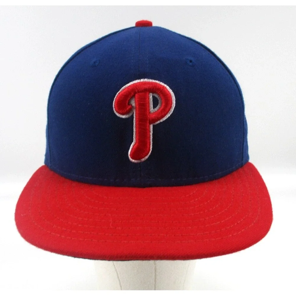 Philadelphia Phillies New Era 59Fifty CoolBase Fitted Hat Size 7 1/4 Made In USA